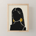 Black Hair No. 3 Mini Art Print Gallery Image 1