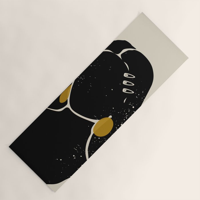 Black Hair No. 3 Yoga Mat Gallery Image 1