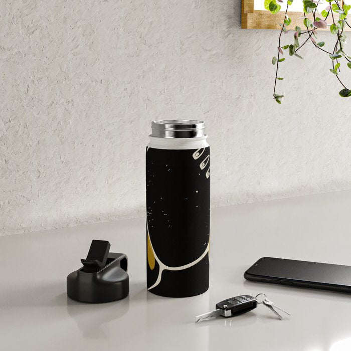 Black Hair No. 3 Water Bottle Gallery Image 4
