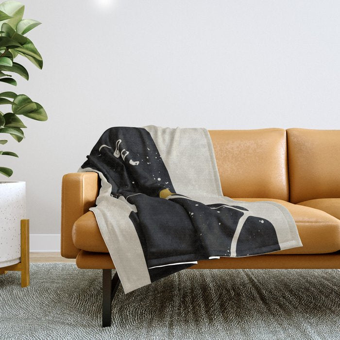 Black Hair No. 3 Throw Blanket Gallery Image 1