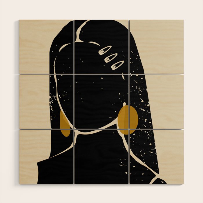 Black Hair No. 3 Wood Wall Art Gallery Image 1