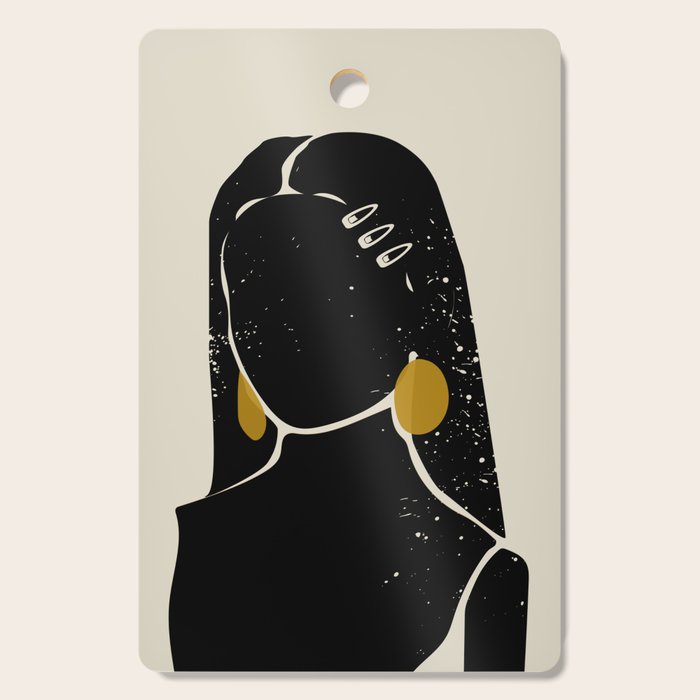 Black Hair No. 3 Cutting Board Gallery Image 1