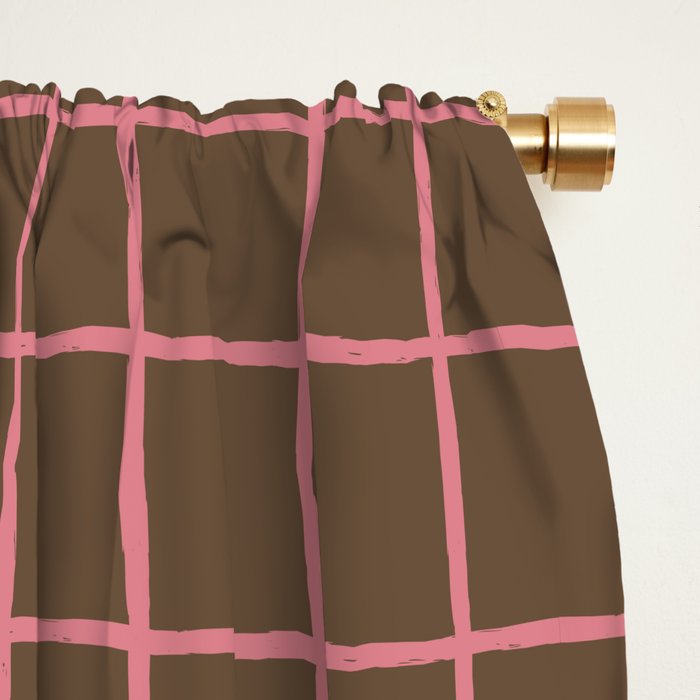 Flamingo Plume Grid Pattern Window Curtain Gallery Image 2