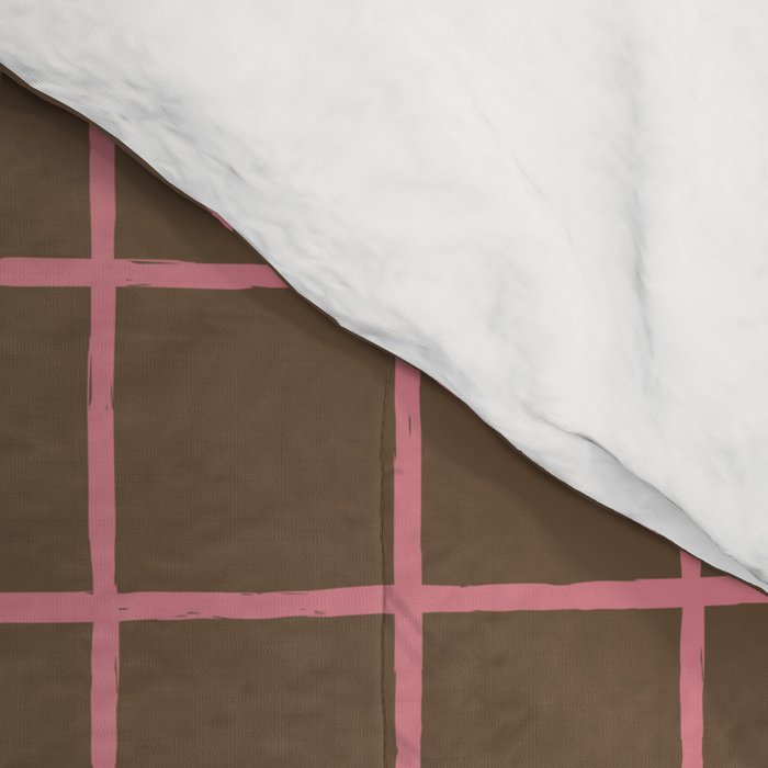 Flamingo Plume Grid Pattern Comforter Gallery Image 4
