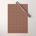 Flamingo Plume Grid Pattern Wrapping Paper Gallery Image 1