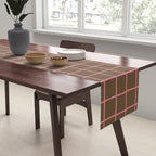 Flamingo Plume Grid Pattern Table Runner Gallery Image 2
