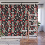 Sock Monkey Santa Wall Mural Gallery Image 1