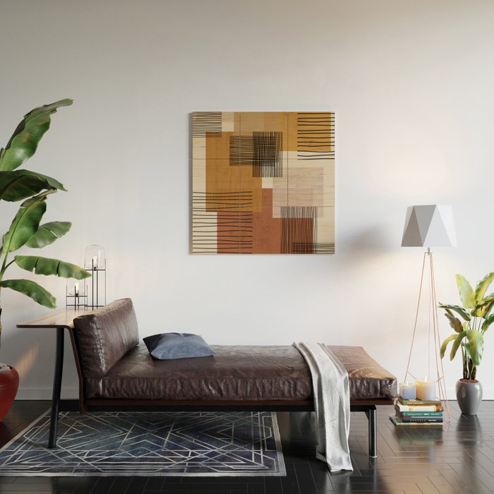 Modern Pattern Wood Wall Art Gallery Image 2