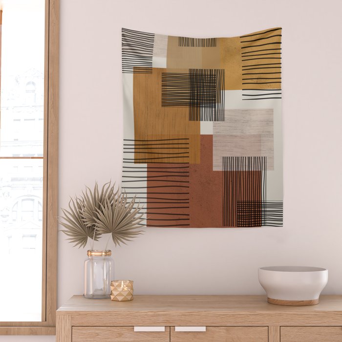 Modern Pattern Wall Tapestry Gallery Image 2