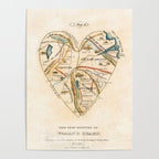 "A Map of the Open Country of a Woman's Heart" by D. W. Kellogg (c. 1833-1842) Poster Gallery Image 4
