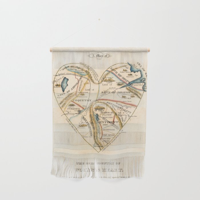 "A Map of the Open Country of a Woman's Heart" by D. W. Kellogg (c. 1833-1842) Wall Hanging Gallery Image 1