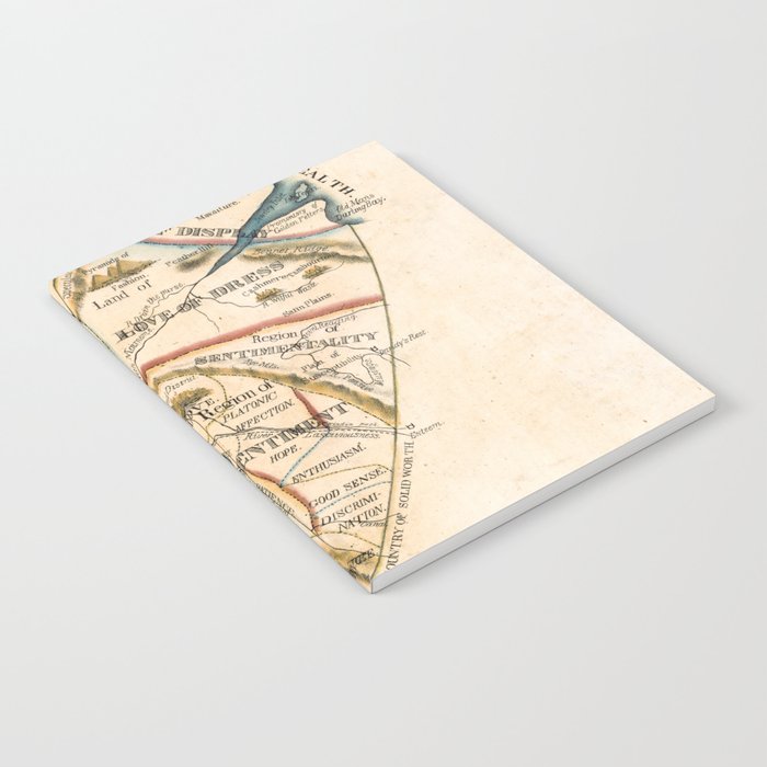 "A Map of the Open Country of a Woman's Heart" by D. W. Kellogg (c. 1833-1842) Notebook Gallery Image 1