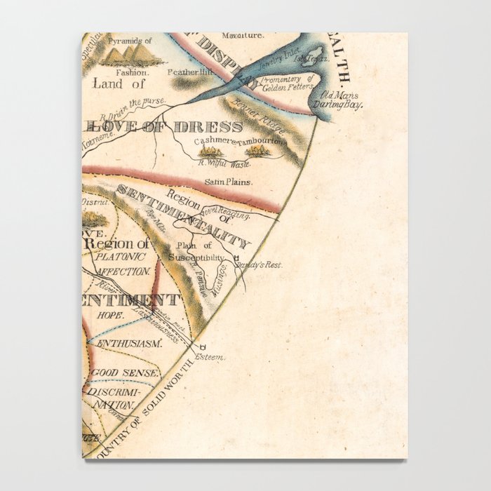 "A Map of the Open Country of a Woman's Heart" by D. W. Kellogg (c. 1833-1842) Notebook Gallery Image 4