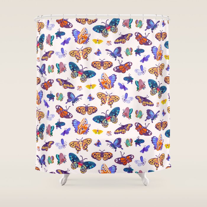 Butterflies Day - bright Shower Curtain Gallery Image 1