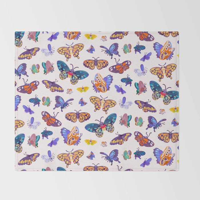 Butterflies Day - bright Throw Blanket Gallery Image 2