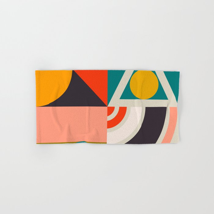 mid century bauhaus geometry abstract 2020 2 Bath Towel Gallery Image 1