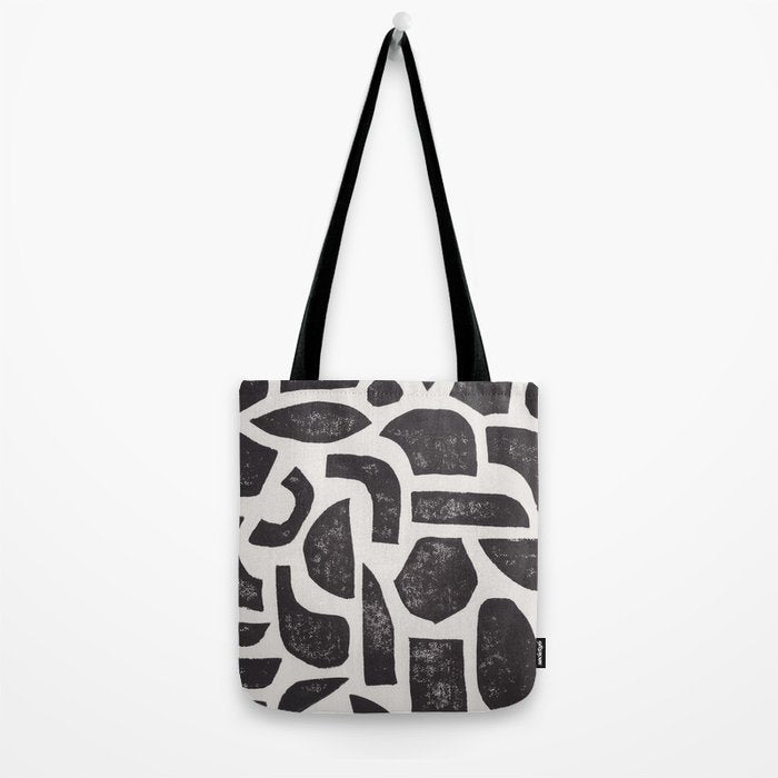 Linocut Abstract #3 Tote Bag Gallery Image 2