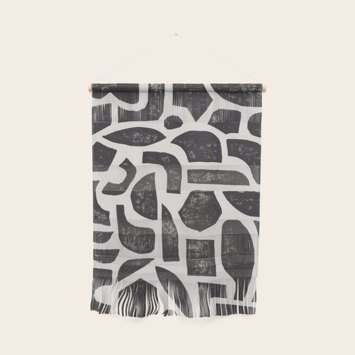 Linocut Abstract #3 Wall Hanging Gallery Image 1