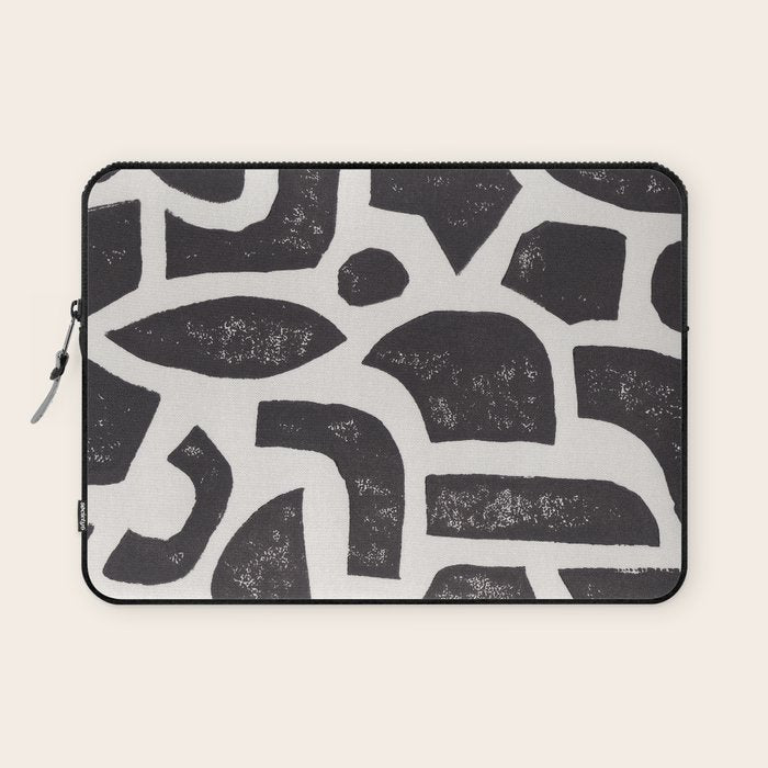 Linocut Abstract #3 Laptop Sleeve Gallery Image 1