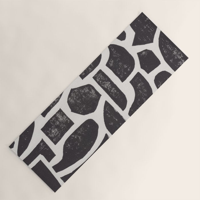 Linocut Abstract #3 Yoga Mat Gallery Image 1