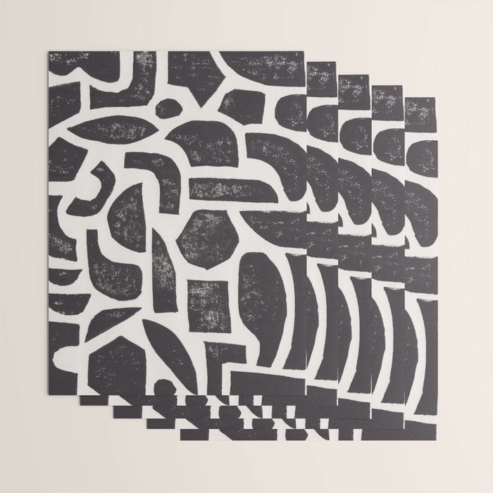 Linocut Abstract #3 Wrapping Paper Gallery Image 3