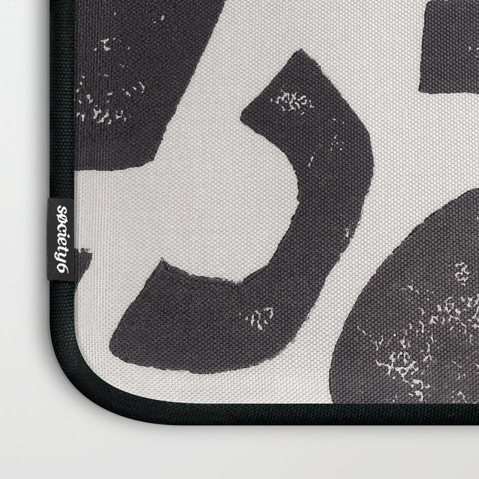 Linocut Abstract #3 Laptop Sleeve Gallery Image 3