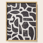 Linocut Abstract #3 Serving Tray Gallery Image 1