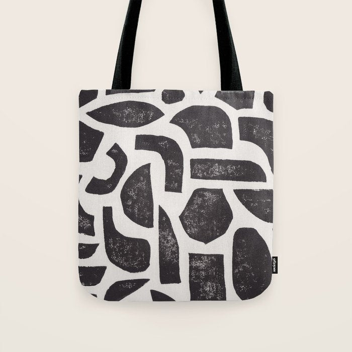 Linocut Abstract #3 Tote Bag Gallery Image 1