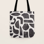 Linocut Abstract #3 Tote Bag Gallery Image 1
