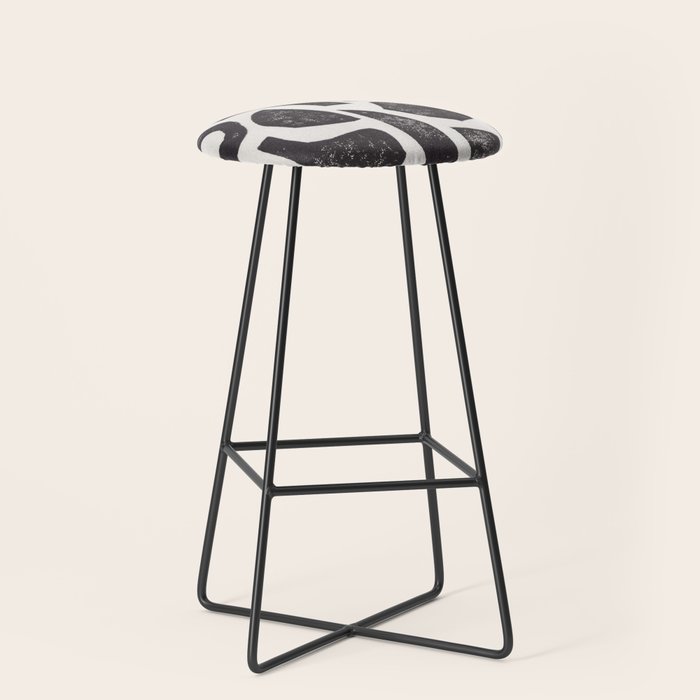 Linocut Abstract #3 Stool Gallery Image 1