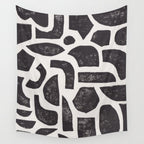 Linocut Abstract #3 Wall Tapestry Gallery Image 4