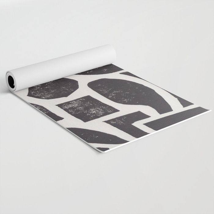 Linocut Abstract #3 Yoga Mat Gallery Image 2