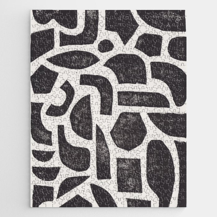 Linocut Abstract #3 Jigsaw Puzzle Gallery Image 1
