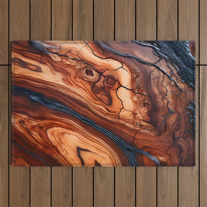 Wooden Essence Outdoor Rug Gallery Image 1