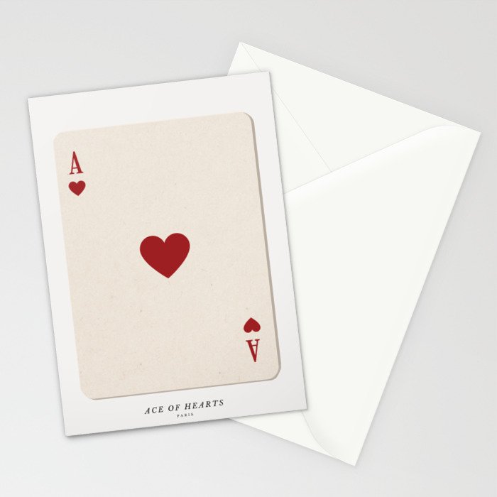 Ace of Hearts Playing Card Art Print Trendy Stationery Card Gallery Image 2