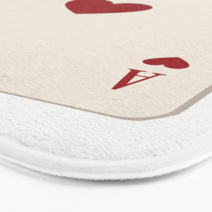 Ace of Hearts Playing Card Art Print Trendy Bath Mat Gallery Image 3