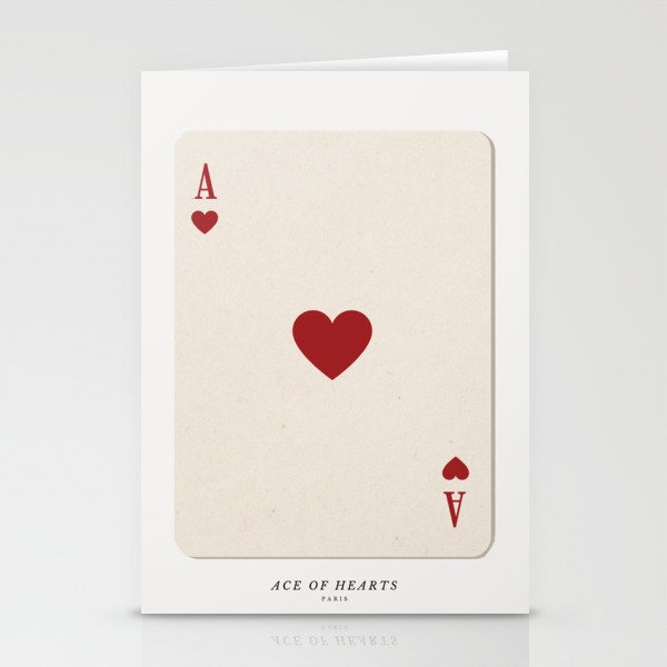 Ace of Hearts Playing Card Art Print Trendy Stationery Card Gallery Image 1