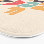 Sun Surf Sea Salt Sand Typography - Retro Rainbow Bath Mat Gallery Image 3