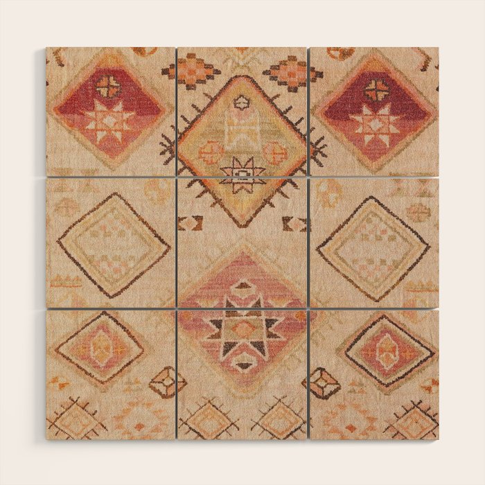 Moroccan Vintage Design Wood Wall Art Gallery Image 1