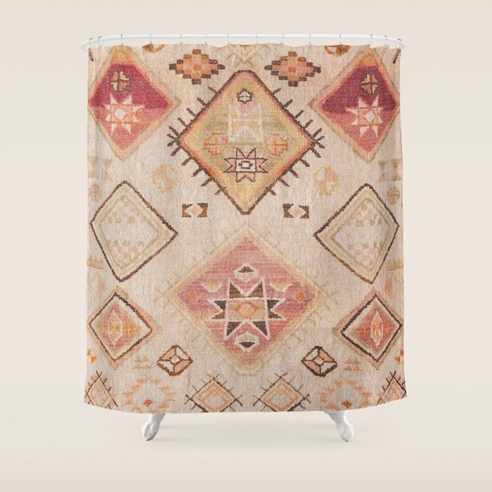Moroccan Vintage Design Shower Curtain Gallery Image 1