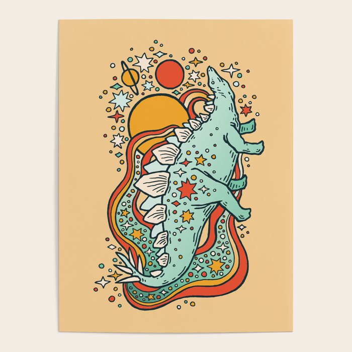 Star Stego | Retro Reptile Palette Poster Gallery Image 4