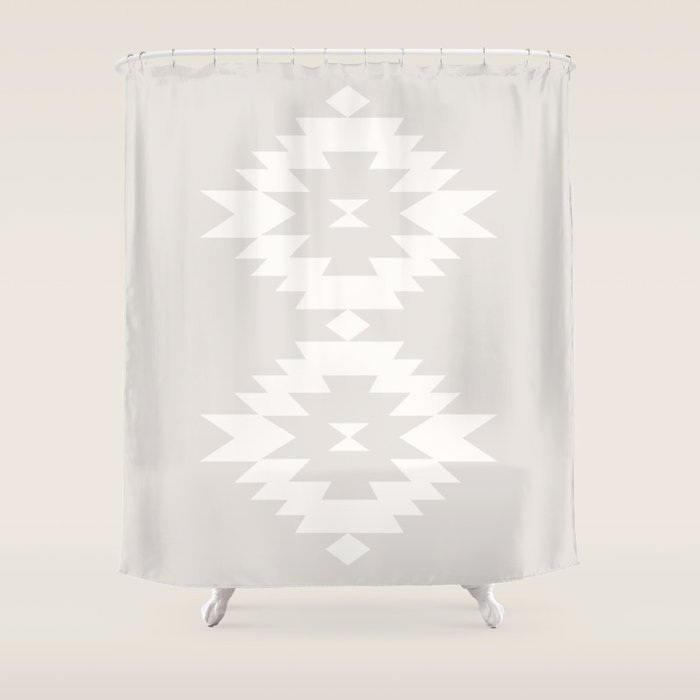 Southwestern Minimalism - Neutral Off White Shower Curtain Gallery Image 1