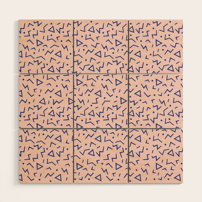 Memphis Pattern 12 - 80s Retro Wood Wall Art Gallery Image 1