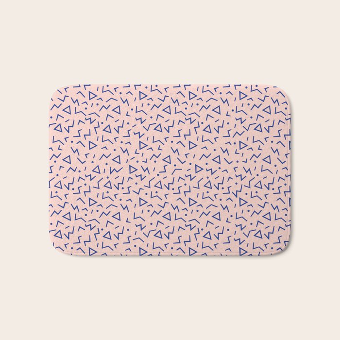 Memphis Pattern 12 - 80s Retro Bath Mat Gallery Image 1