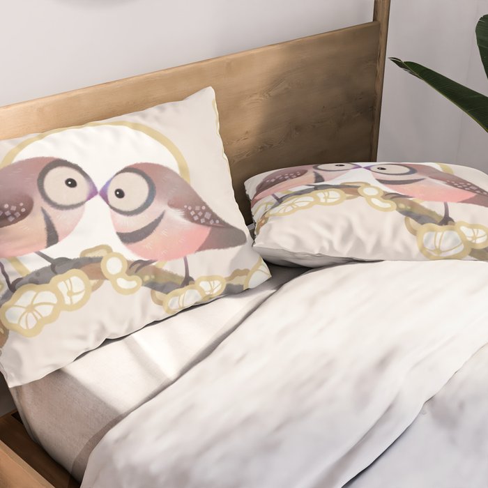 Owl finch Pillow Sham Gallery Image 2