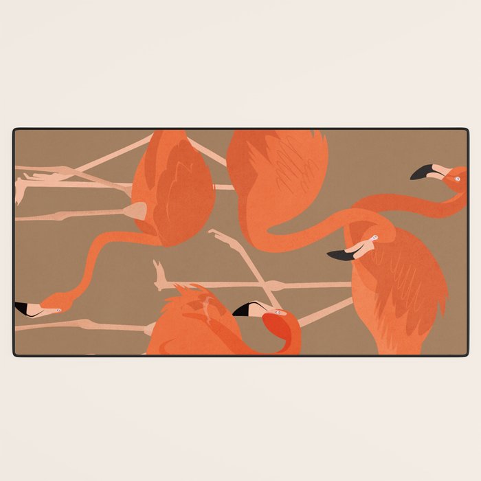 Graceful Flamingos 2 Desk Mat Gallery Image 3