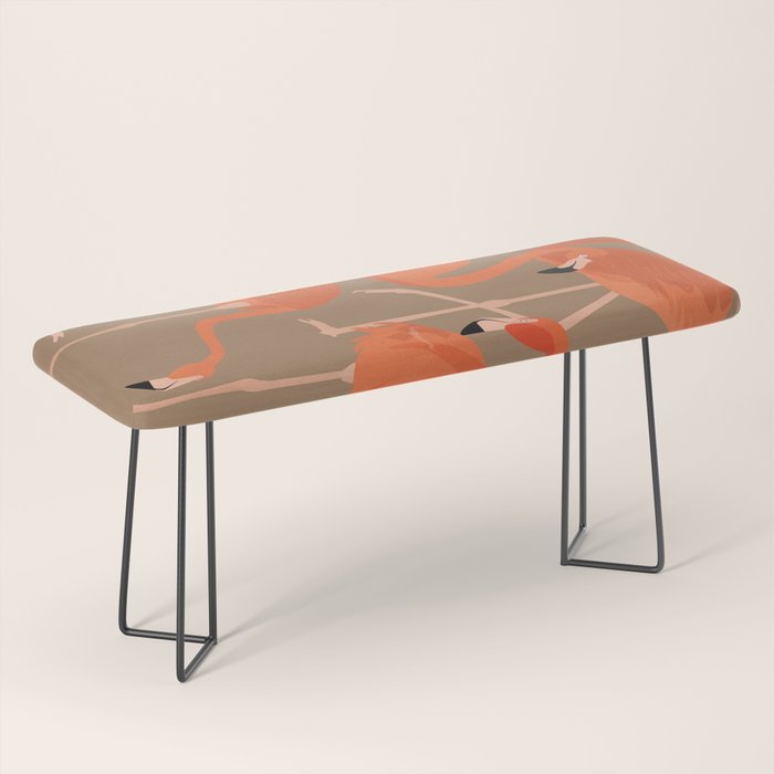 Graceful Flamingos 2 Bench Gallery Image 1