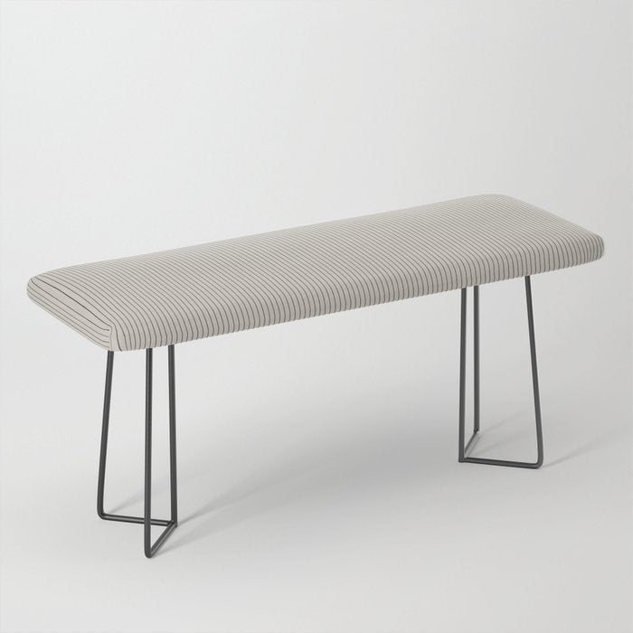Minimal Arch LVII Vintage Creme and Black Modern Geometric Lines Bench Gallery Image 1