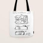Record Player Patent - Vinyl Fan Music Lover Art - White Tote Bag Gallery Image 1