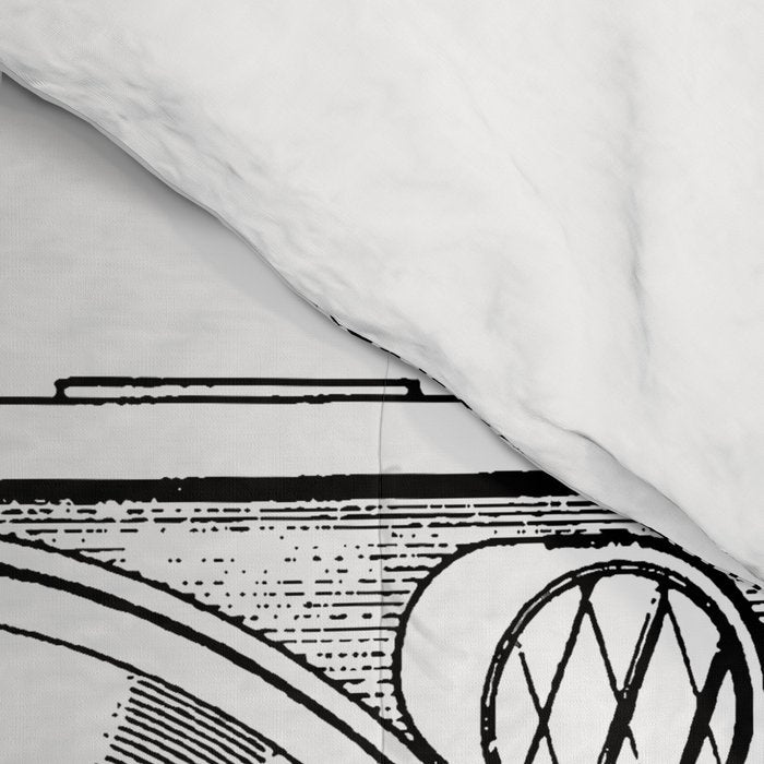 Record Player Patent - Vinyl Fan Music Lover Art - White Comforter Gallery Image 4